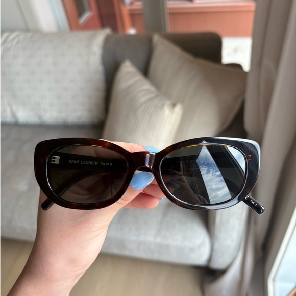 Saint Laurent Accessories - Saint Laurent Brown Cat-Eye Sunglasses